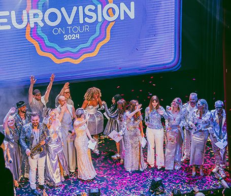 Eurovision on Tour 2024 Australia featuring The Roop, Esther Hart, Dami Im, Carola, Senhit, Efendi, Ovi & Ilinca, Emmelie de Forest, Jalisse, Silia Kapsis, Destiny, Nicki French, Sunstroke Project, Soraya, Suzy and Linda Martin