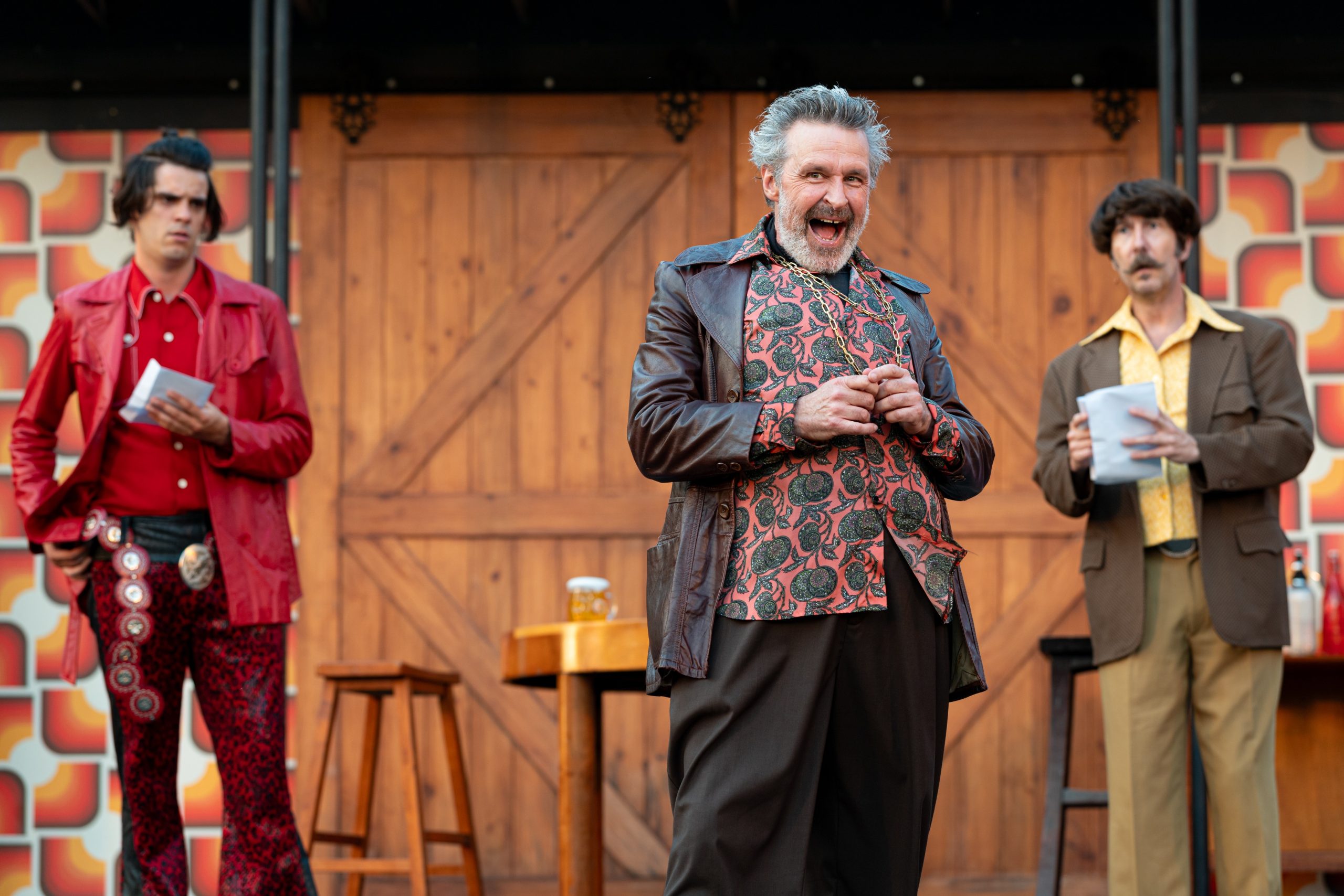 Peter Houghton as Sir John Falstaff in The Merry Wives of Windsor outdoor production Melbourne