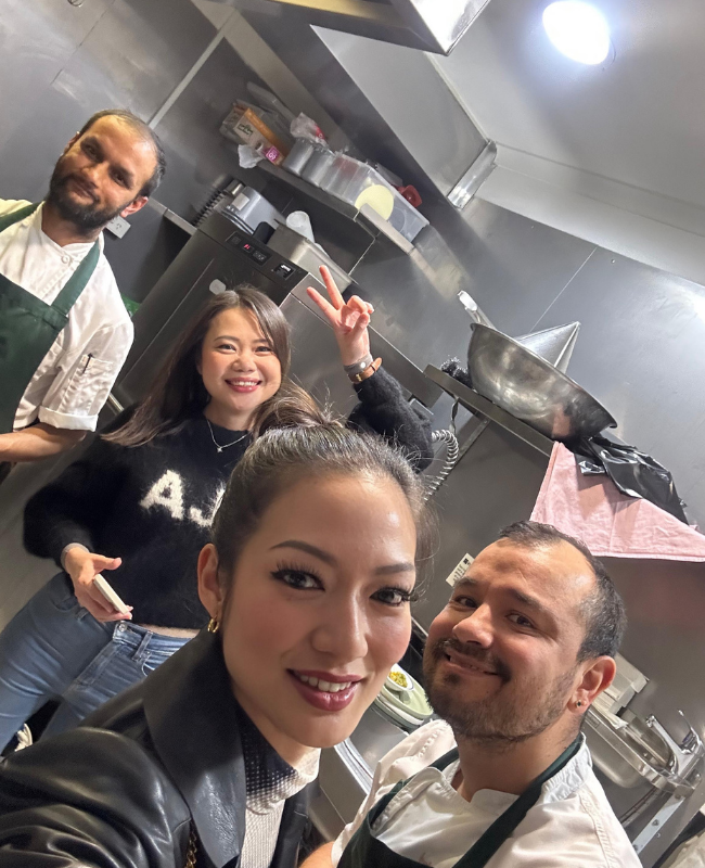 Roslyn and Kim Ong crashing Chef Juan Berbeo's kitchen takeover during his residency at Baby Driver