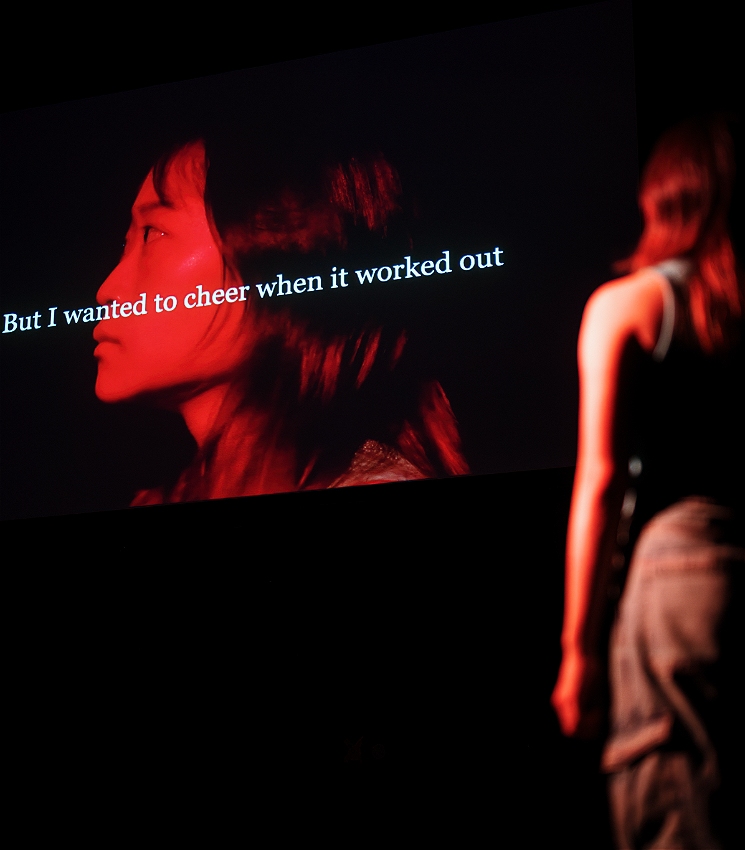 Audience members participating during work.txt at Melbourne Fringe 2025