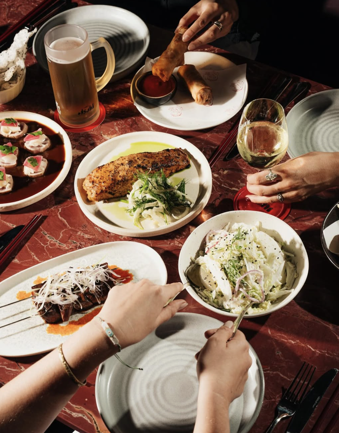 A colourful spread of Juni favourites, photo taken from Juni Melbourne's Instagram