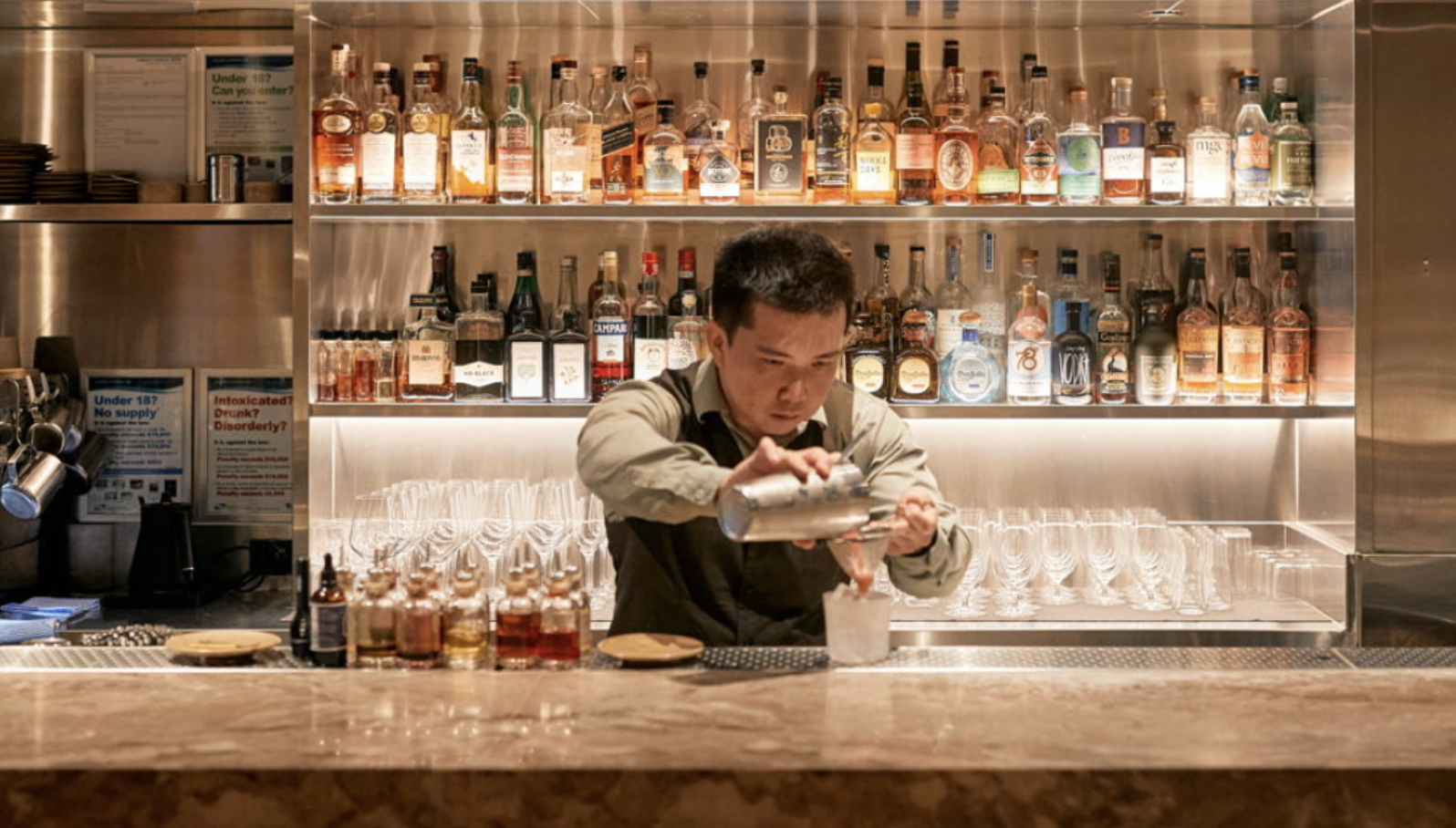 Aru shaking up a modern cocktail, photograph taken from Aru's instagram