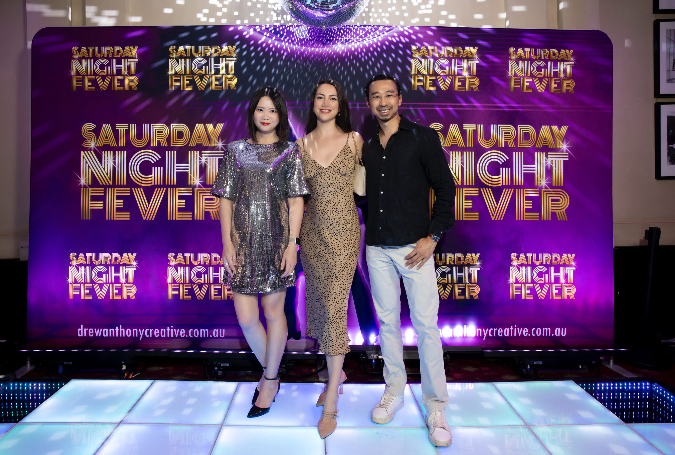 Glamorazzi Roslyn Foo, Sebnem Gencer and Sunny Wu at Saturday Night Fever, Athenaeum Theatre 10th Jan 2026