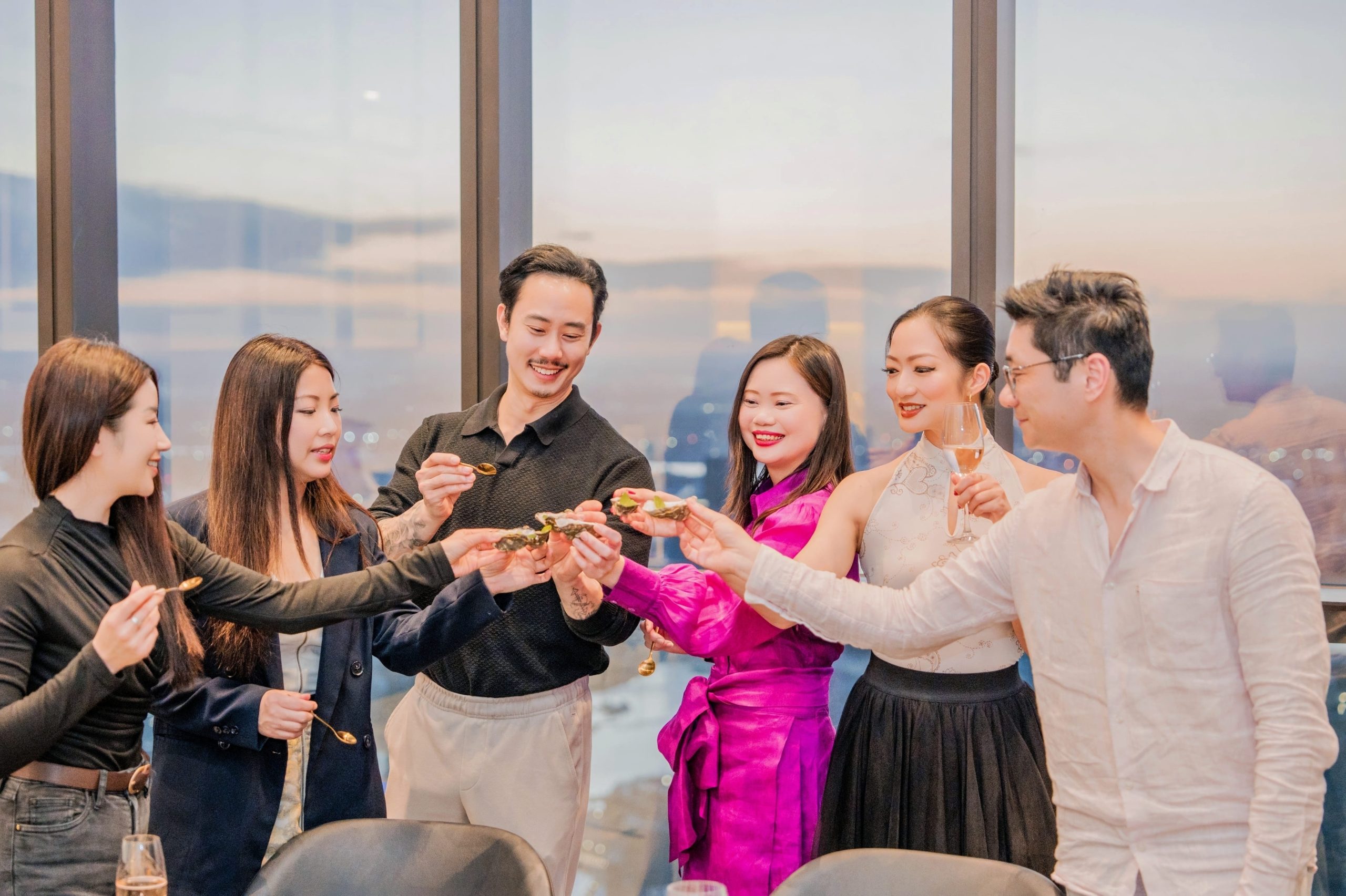Roslyn Foo, Marketing Strategist with Tao Sheng, Kim Ong, Katrina Tay, Richard Ng, Joanne Phuah in Melbourne