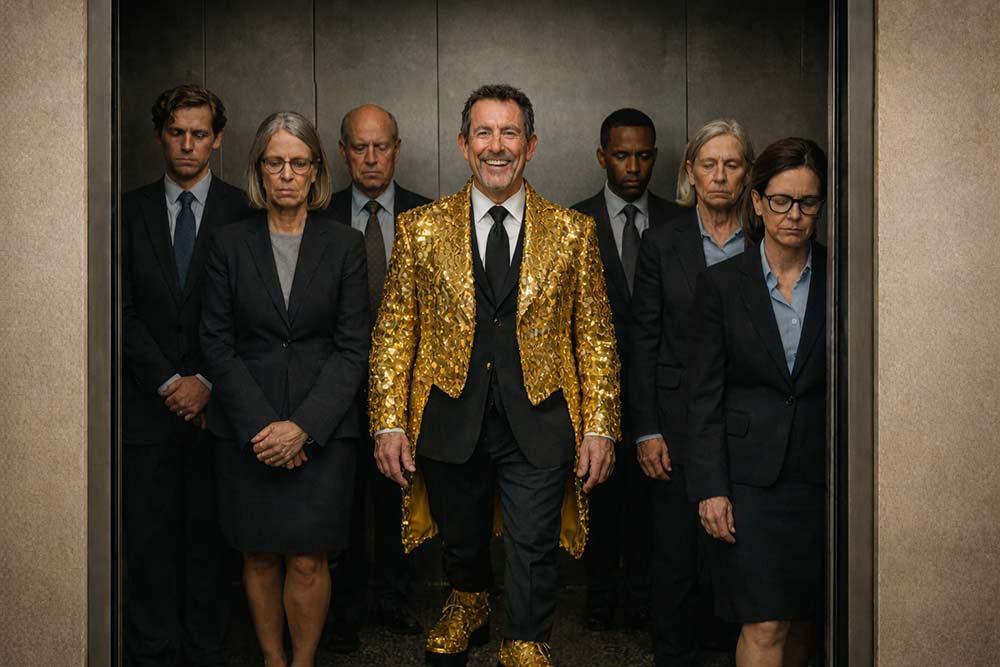 Nick Abrahams performing The Accidental Lawyer at Melbourne International Comedy Festival 2026, Crowne Plaza Melbourne