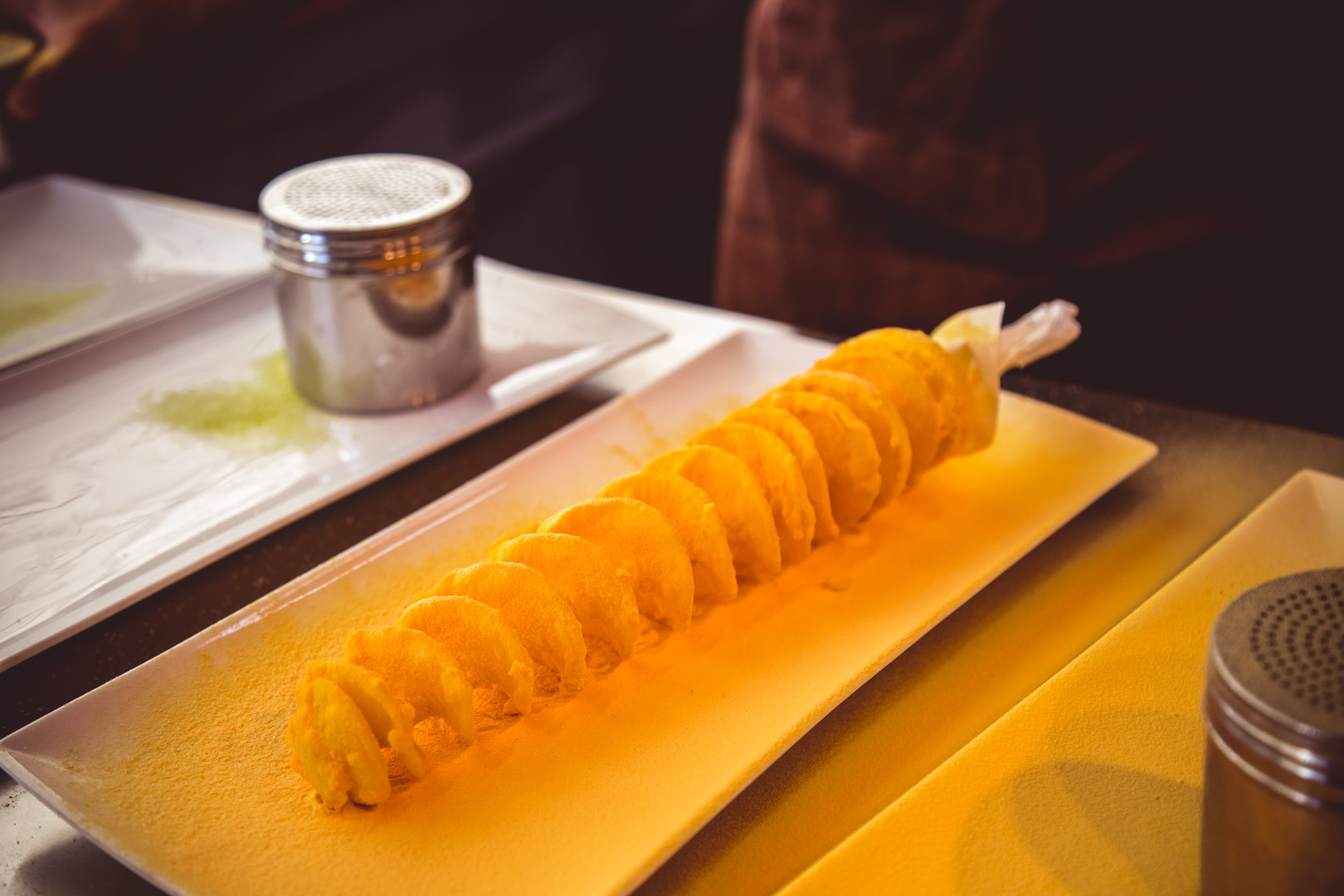 Twistto original Korean twist potato golden spiral cut crispy $8.80 available 5pm to 7pm Hawker 88 Night Market Melbourne