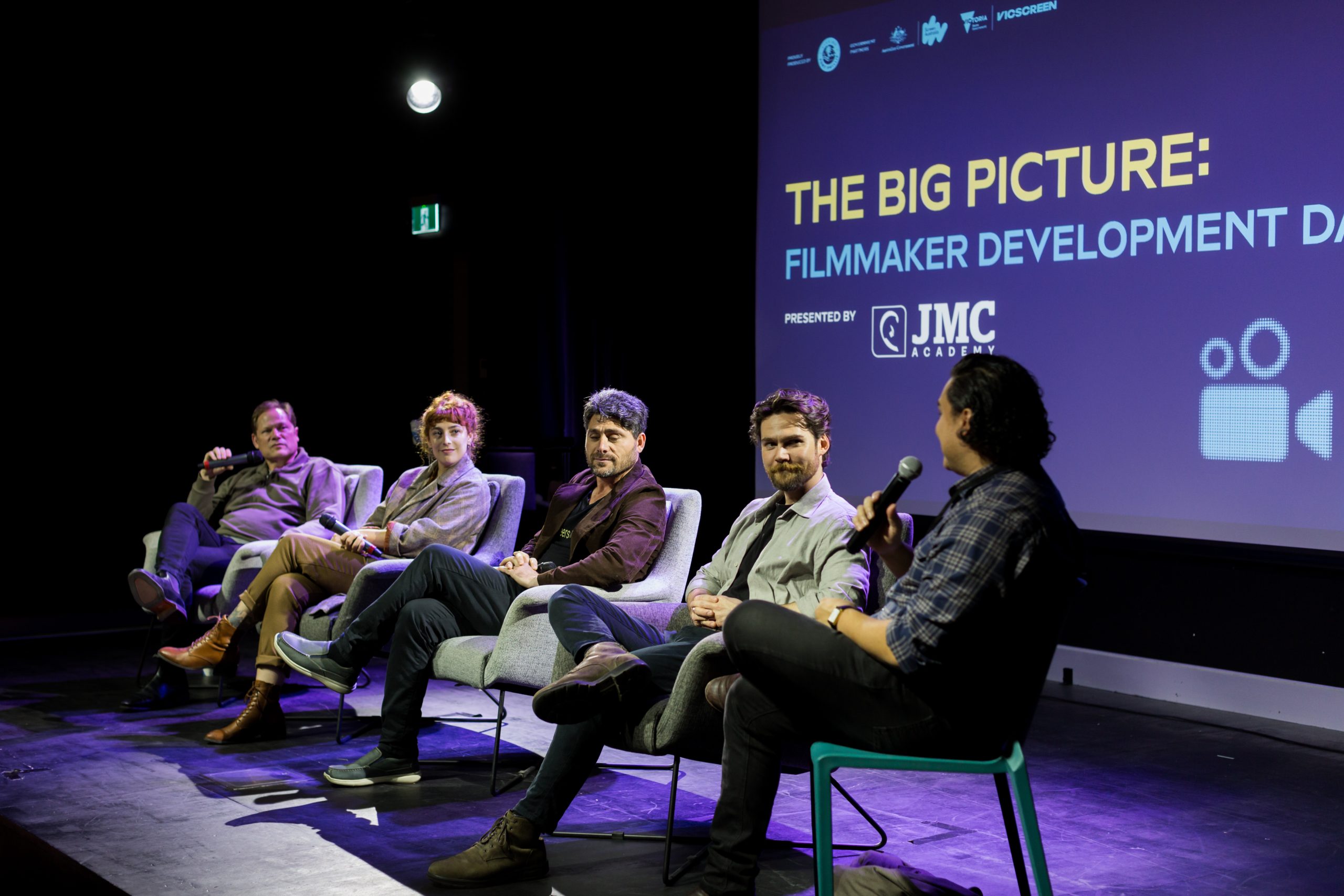 The Big Picture Filmmaker Development Day panel at St Kilda Film Festival 2026, presented by JMC Academy