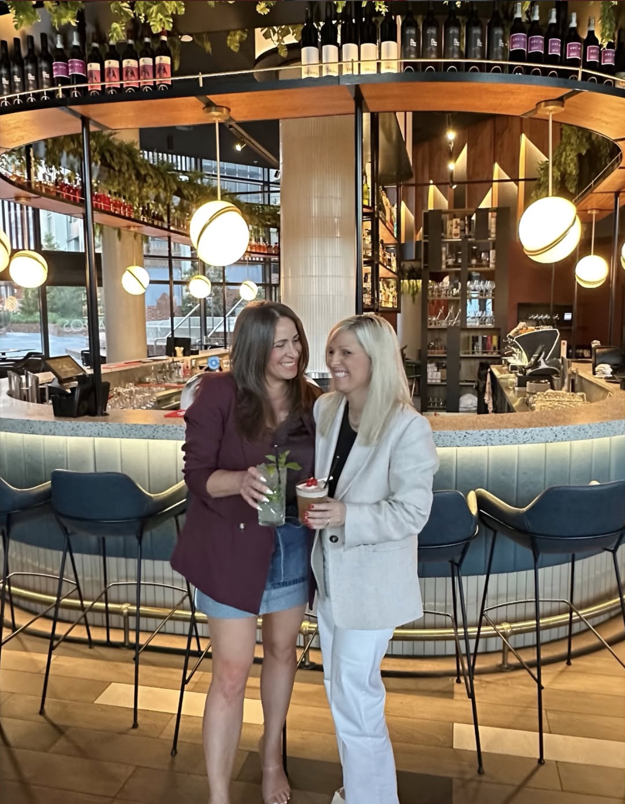 Shared plates and cocktails on the table at Saros Bar and Dining, European Mediterranean tapas restaurant in Moonee Ponds Melbourne